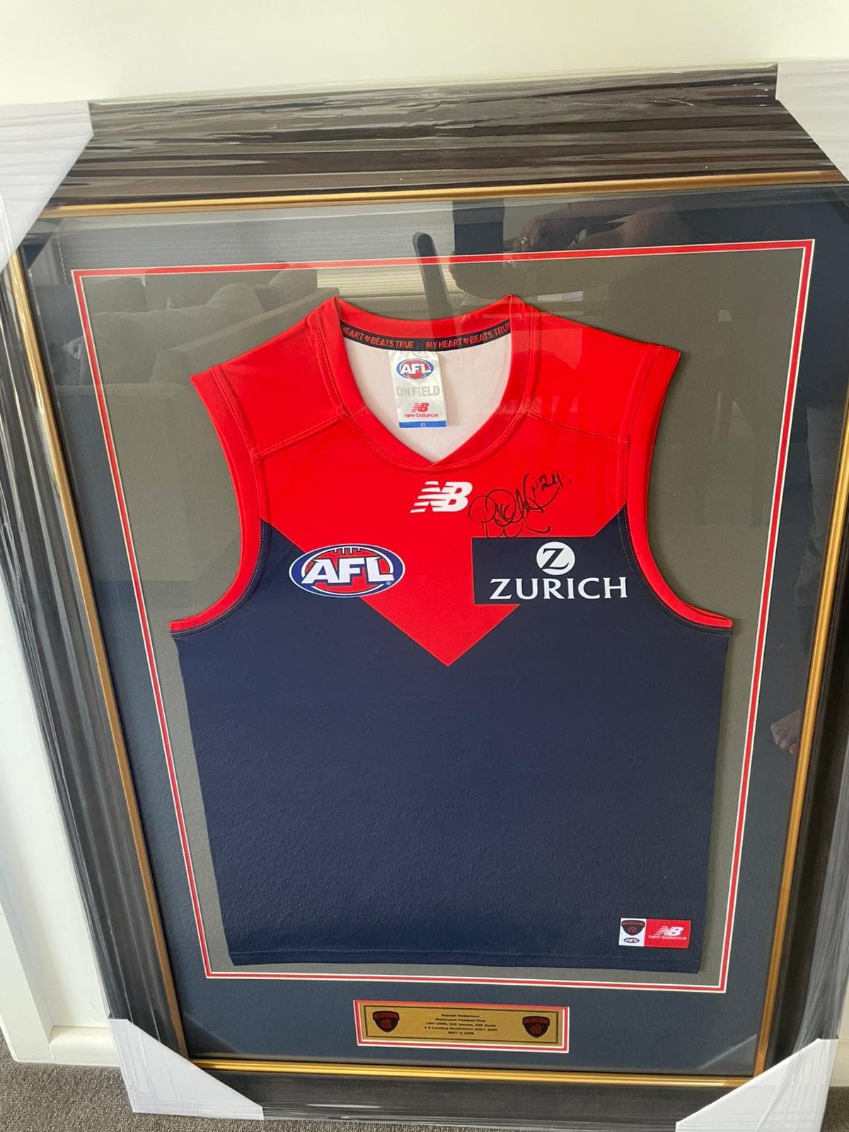 Melbourne Football Club - Signed Guernsey by Russell Robertson